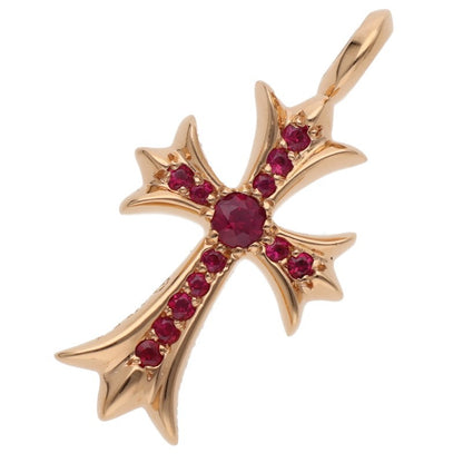 Chrome Hearts 22K Tiny Fat Cross Pave Ruby Size ONE SIZE