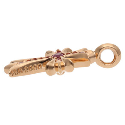 Chrome Hearts 22K Tiny Fat Cross Pave Ruby Size ONE SIZE