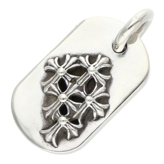 Chrome Hearts Raised Dog Tag Charm 925 Silver Size ONE SIZE