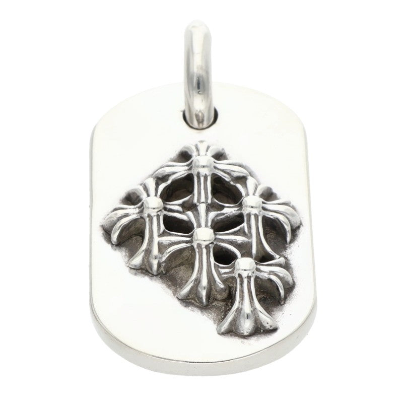 Chrome Hearts Raised Dog Tag Charm 925 Silver Size ONE SIZE