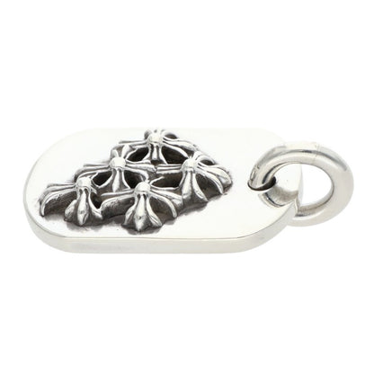 Chrome Hearts Raised Dog Tag Charm 925 Silver Size ONE SIZE