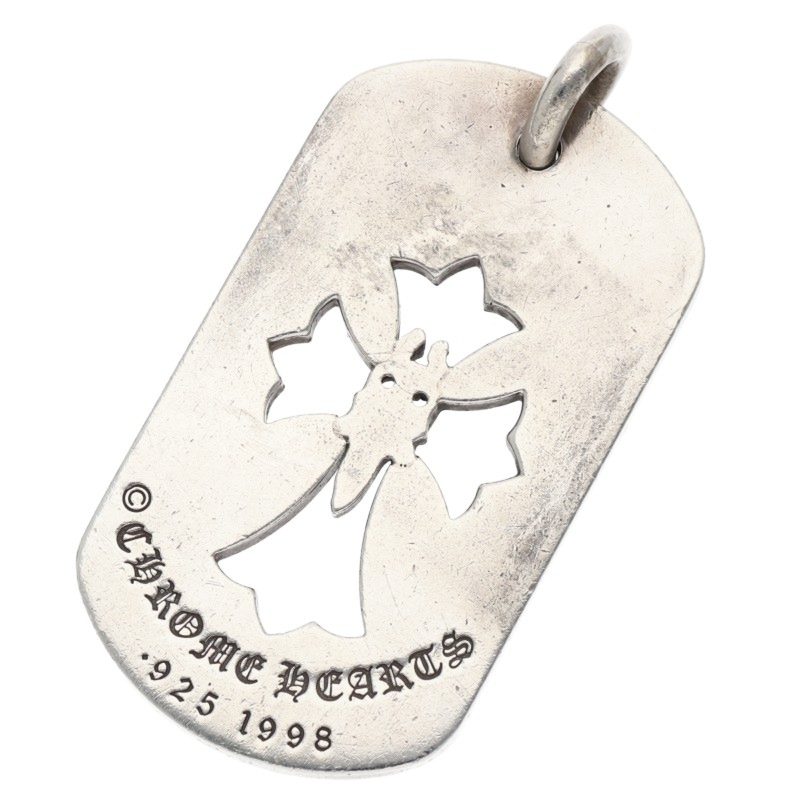 Chrome Hearts Large Dog Tag Pave Diamond
