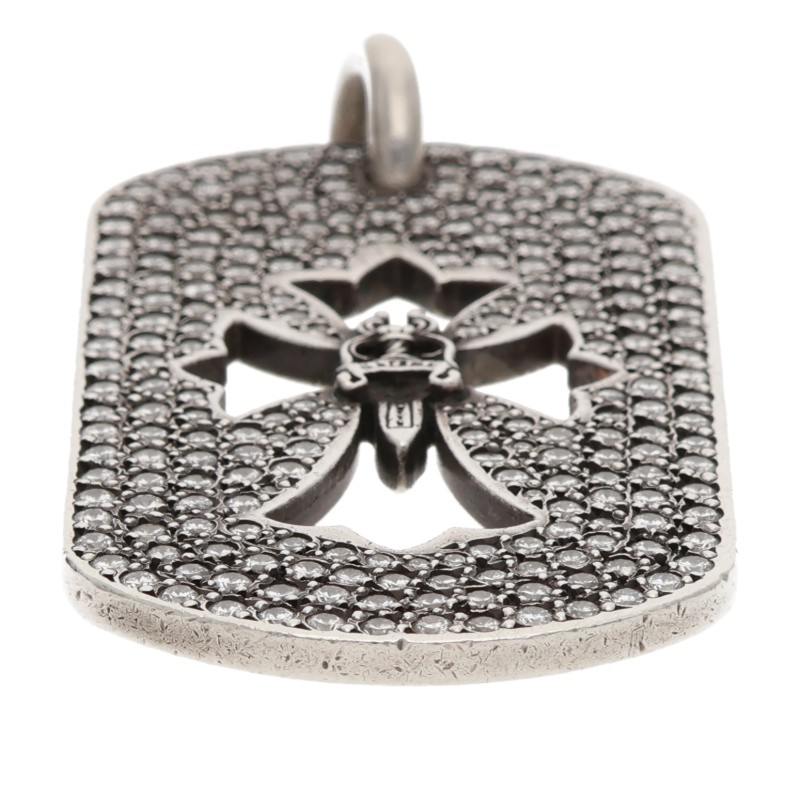 Chrome Hearts Large Dog Tag Pave Diamond