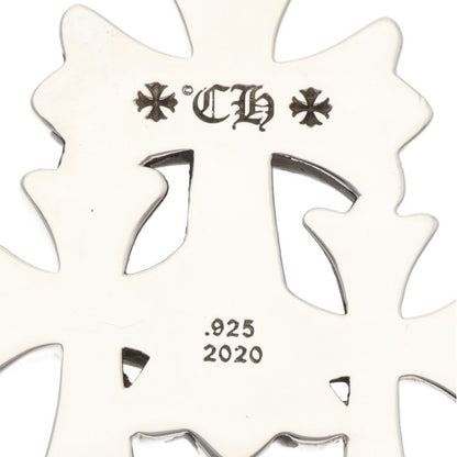 Chrome Hearts Triple Small CH Cross Silver Size ONE SIZE