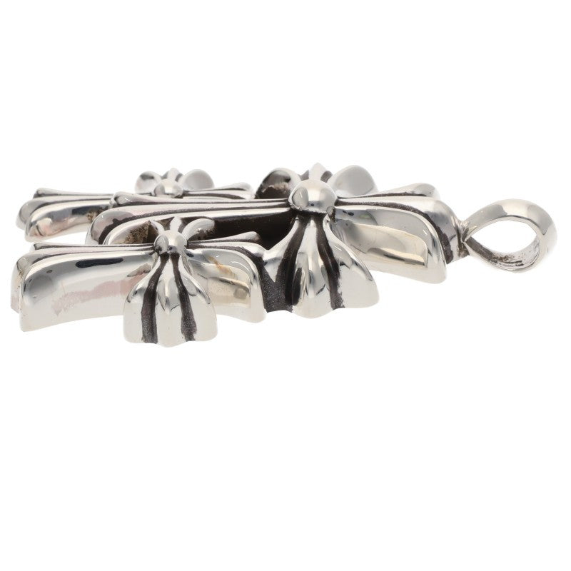 Chrome Hearts Triple Small CH Cross Silver Size ONE SIZE