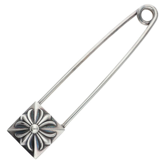 Chrome Hearts XL Safety Pin Silver Necklace Size ONE SIZE