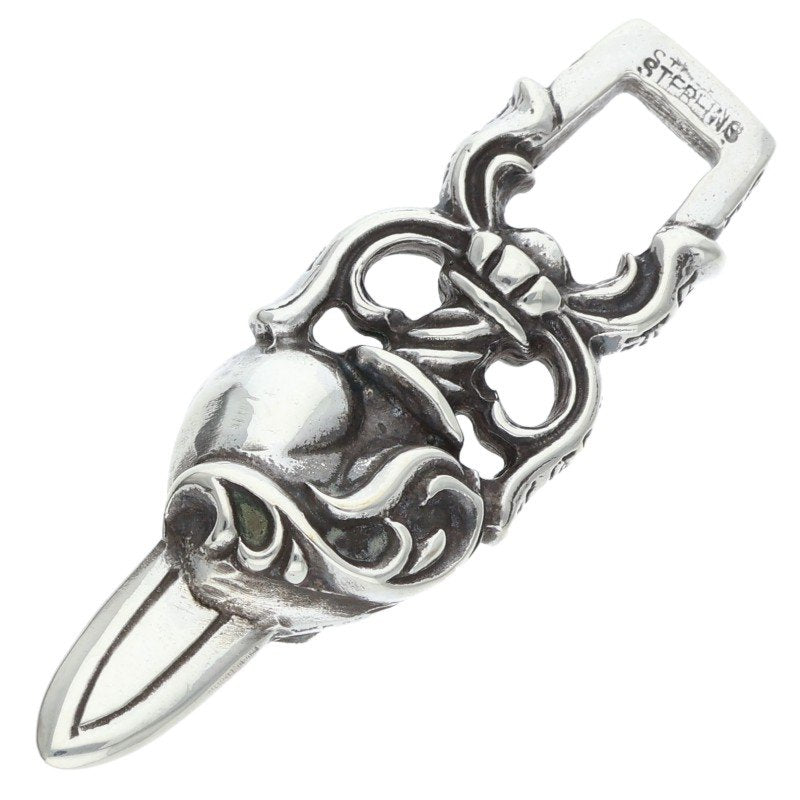 Chrome Hearts Dagger Heart Pendant Silver Size ONE SIZE