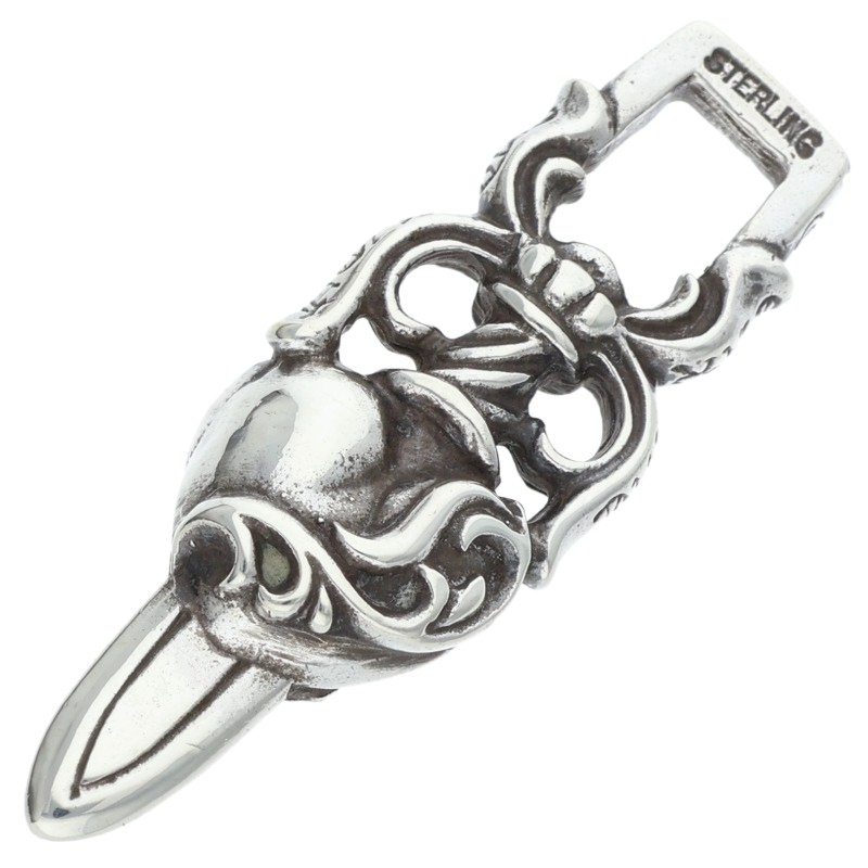 Chrome Hearts Dagger Heart Pendant Silver Size ONE SIZE