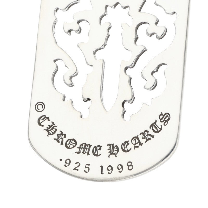 Chrome Hearts Dagger Dog Tag Pendant Silver Size ONE SIZE