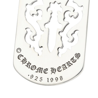 Chrome Hearts Dagger Dog Tag Pendant Silver Size ONE SIZE