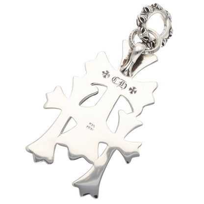 Chrome Hearts 925 Triple CH Cross Large Charm Size ONE SIZE