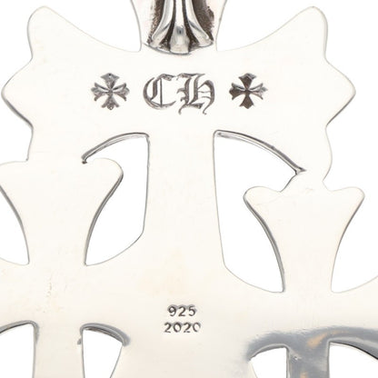 Chrome Hearts 925 Triple CH Cross Large Charm Size Silver
