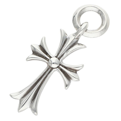 Chrome Hearts 925 Tiny CH Cross Charm Silver