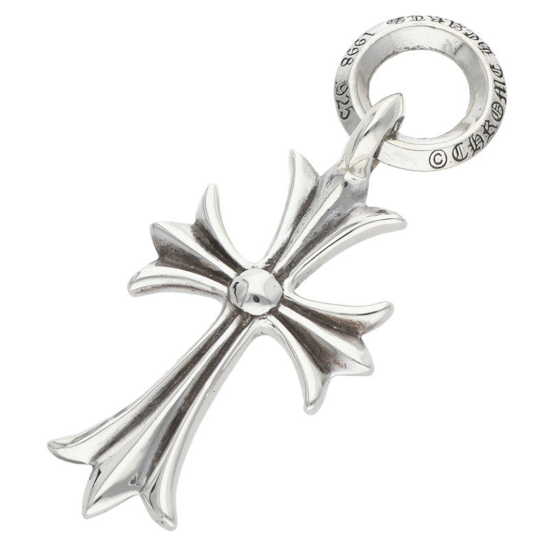 Chrome Hearts 925 Tiny CH Cross Charm Silver