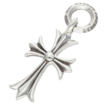 Chrome Hearts 925 Tiny CH Cross Charm Silver
