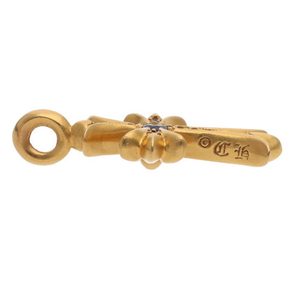 Chrome Hearts 22K Tiny Fat Cross Pave Sapphire Size ONE SIZE