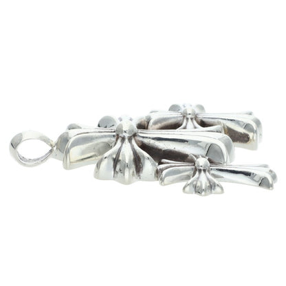 Chrome Hearts Triple CH Cross Small Silver Size ONE SIZE