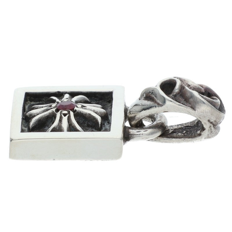 Chrome Hearts 925 Silver Framed CH Plus Ruby Size ONE SIZE
