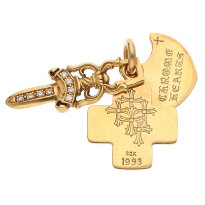 Chrome Hearts 22K Three Trinkets Pave Diamond Size ONE SIZE