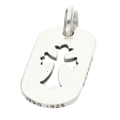 Chrome Hearts Cutout Cross Dog Tag Silver Size ONE SIZE