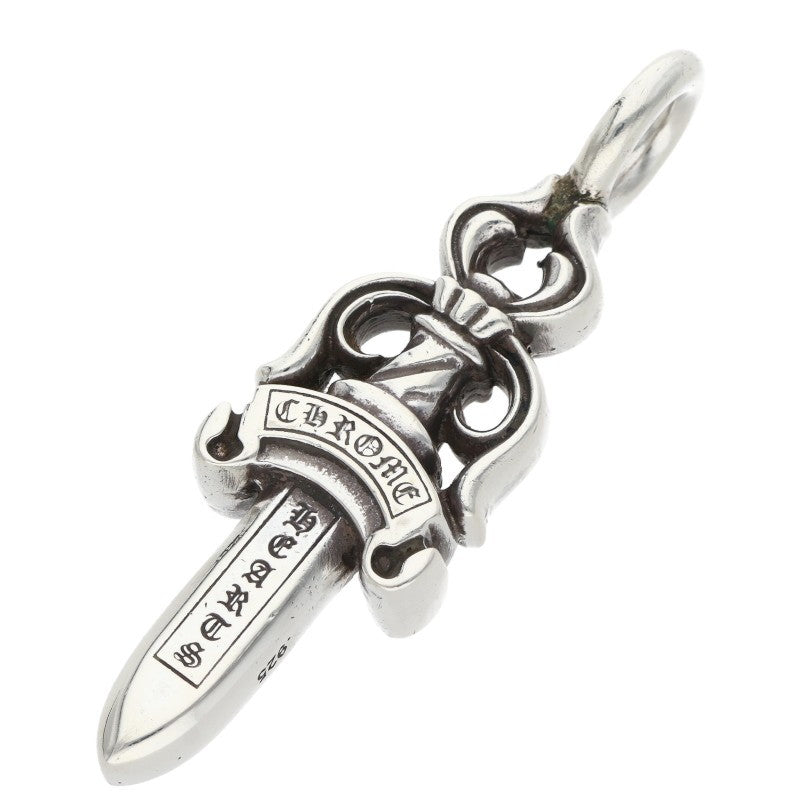 Chrome Hearts Double Dagger Pendant Silver Necklace