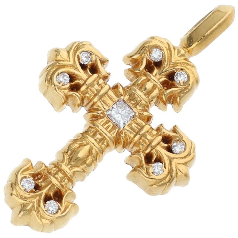Chrome Hearts 22K Tiny Filigree Pave Diamond Size ONE SIZE
