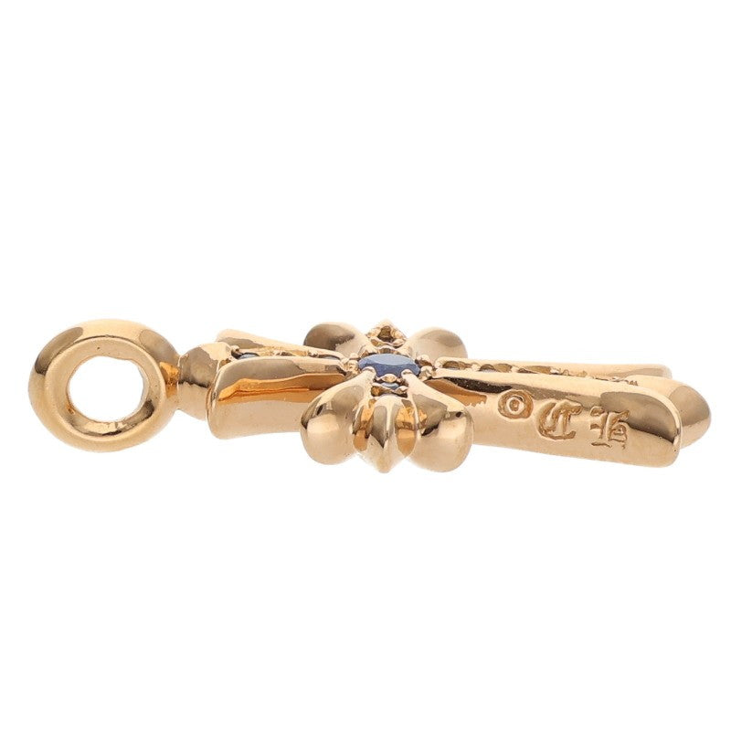 Chrome Hearts 22K Tiny Fat Cross Pave Sapphire Size Multi