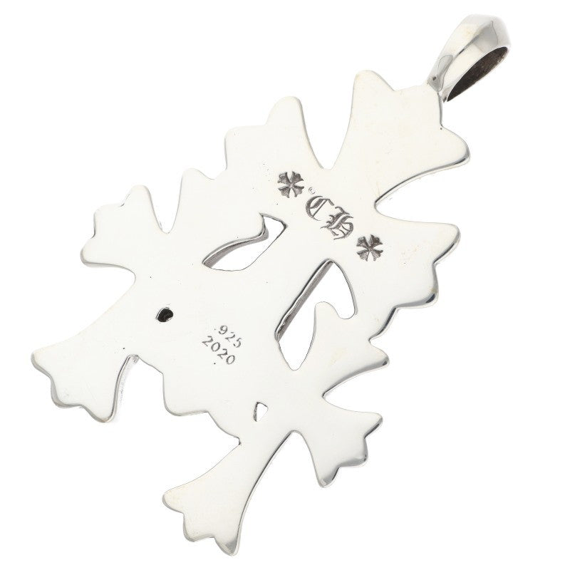 Chrome Hearts Triple CH Cross Small Pendant Size ONE Silver