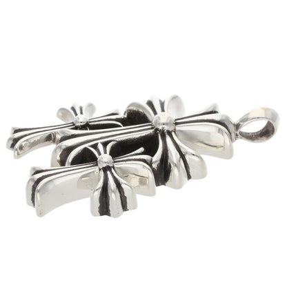 Chrome Hearts Triple CH Cross Small Pendant Size ONE Silver