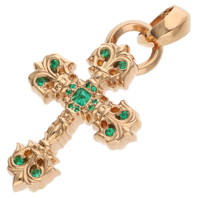 Chrome Hearts 22K Filigree Emerald Pendant Size ONE SIZE