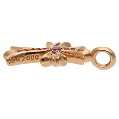 Chrome Hearts 22K Pave Ruby Tiny Fat Cross Size ONE SIZE