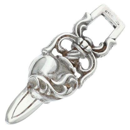 Chrome Hearts Dagger Heart Pendant Sterling Size ONE Silver