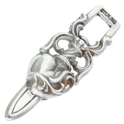 Chrome Hearts Dagger Heart Pendant Sterling Size ONE Silver