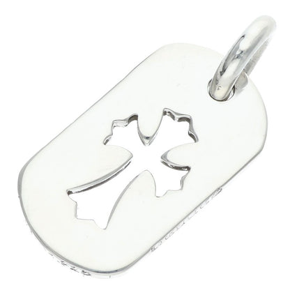 Chrome Hearts Small Cutout Cross Dog Tag 925 Size ONE Silver