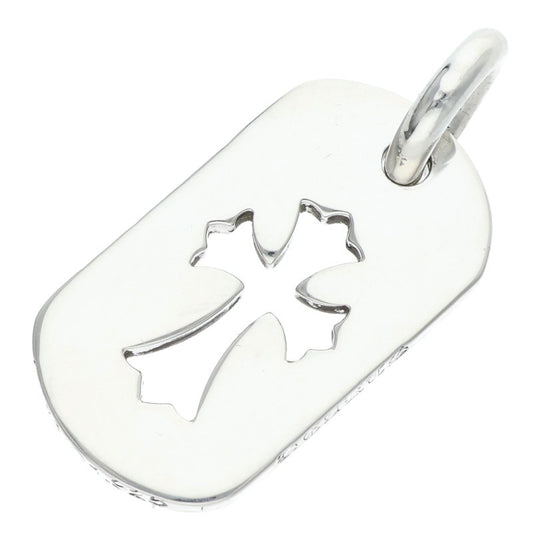 Chrome Hearts Small Cutout Cross Dog Tag 925 Size ONE Silver