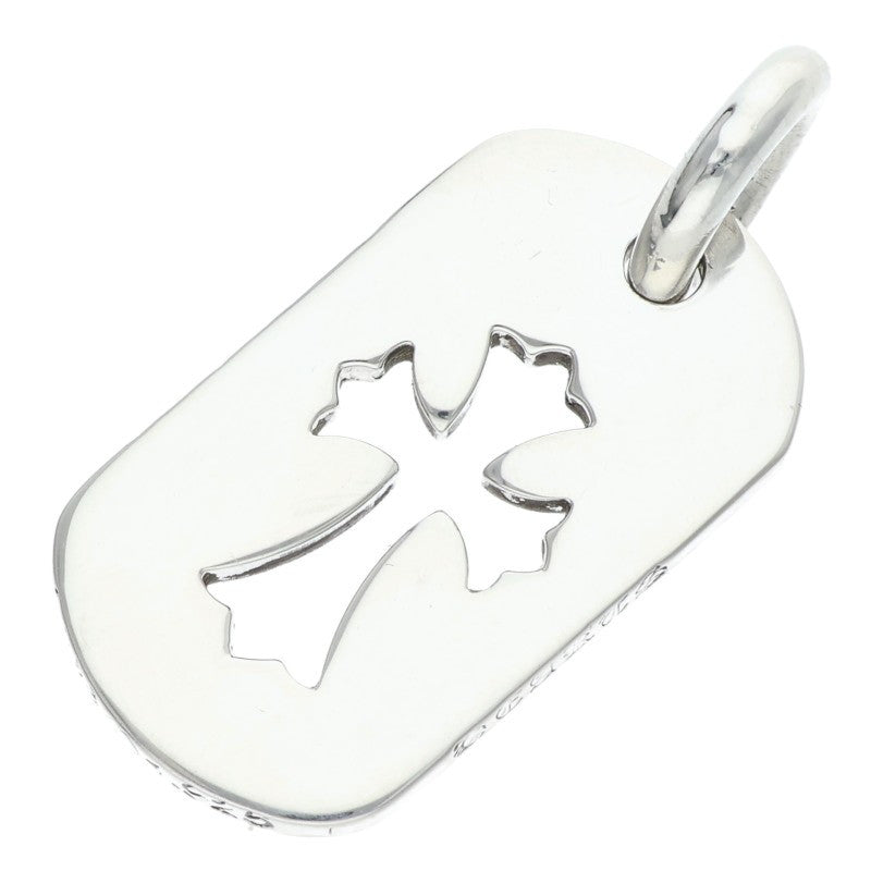 Chrome Hearts Small Cutout Cross Dog Tag 925 Size ONE Silver