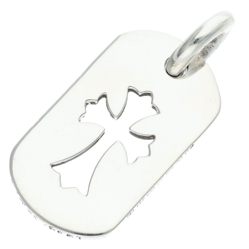Chrome Hearts Small Cutout Cross Dog Tag 925 Size ONE Silver