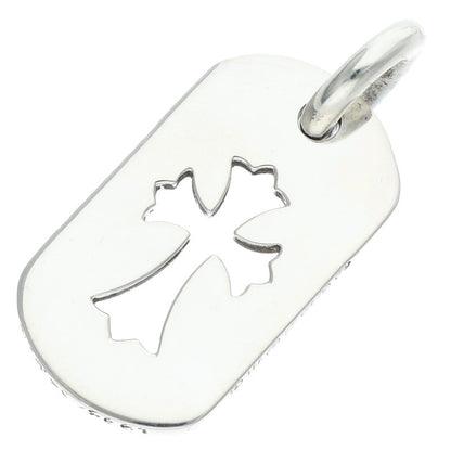 Chrome Hearts Small Cutout Cross Dog Tag 925 Size ONE Silver