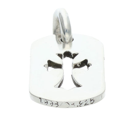 Chrome Hearts Small Cutout Cross Dog Tag 925 Size ONE Silver