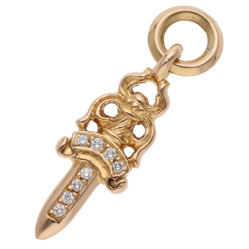 Chrome Hearts 22K #5 Dagger Pave Diamond Charm Size Multi