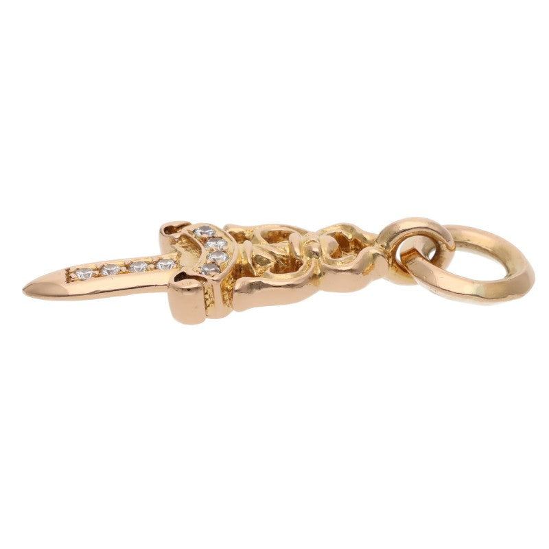 Chrome Hearts 22K #5 Dagger Pave Diamond Charm Size Multi
