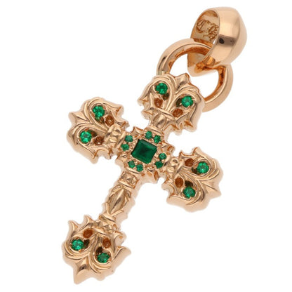 Chrome Hearts 22K Pave Emerald Cross Pendant Size ONE SIZE