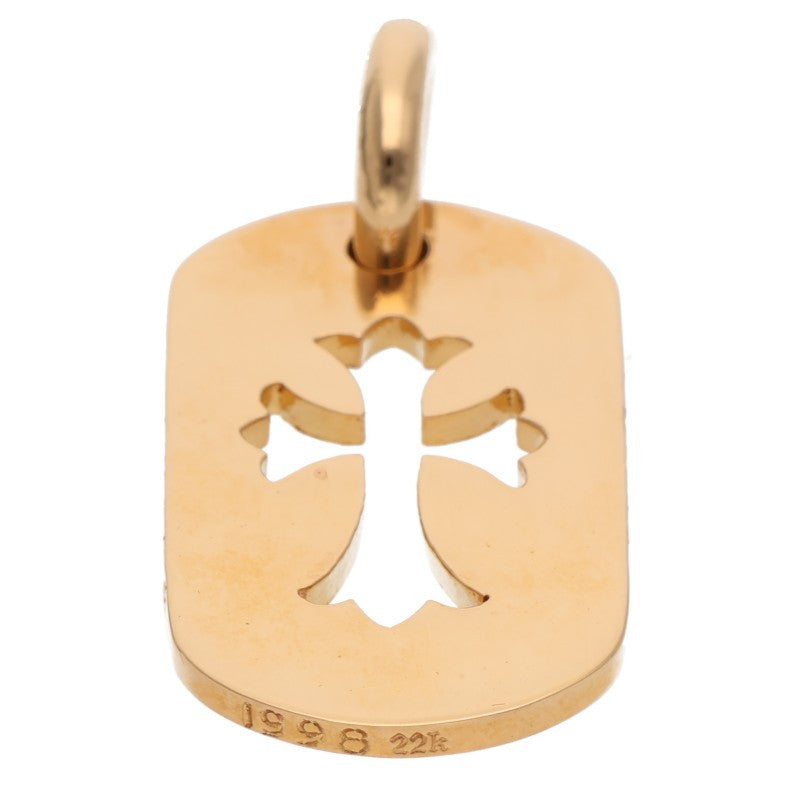 Chrome Hearts Small Dog Tag 22K Yellow Gold Size ONE SIZE