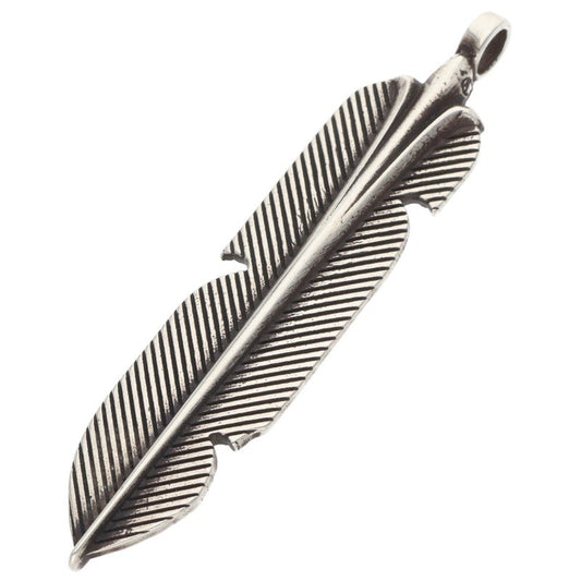 Chrome Hearts Feather 925 Silver Pendant Top Size ONE SIZE