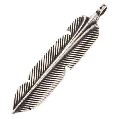 Chrome Hearts Feather 925 Silver Pendant Top Size ONE SIZE