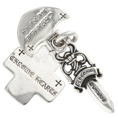 Chrome Hearts Three Trinkets Pendant 925 Size ONE Silver