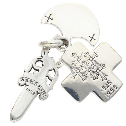 Chrome Hearts Three Trinkets Pendant 925 Size ONE Silver