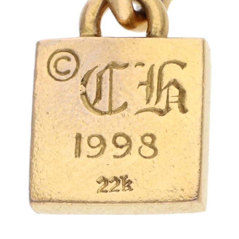 Chrome Hearts Framed CH Plus Pave Dia 22K Gold Size ONE SIZE