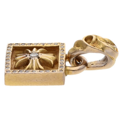 Chrome Hearts Framed CH Plus Pave Dia 22K Gold Size ONE SIZE