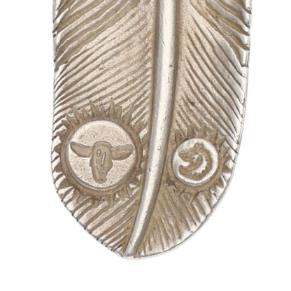 TADY & KING Two-Tone Heart K18 Feather Right Pendant Size L